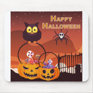 Mycket rutt Happy halloween-design Musmatta