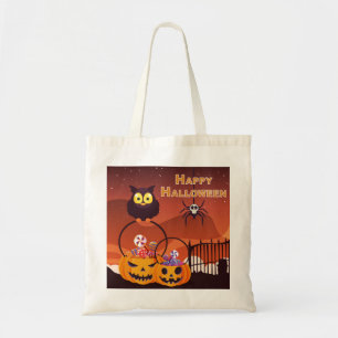 Mycket rutt Happy halloween-design Tygkasse