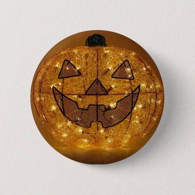 Mycket Scary Halloween Pumpkin-knapp Knapp (Framsida)