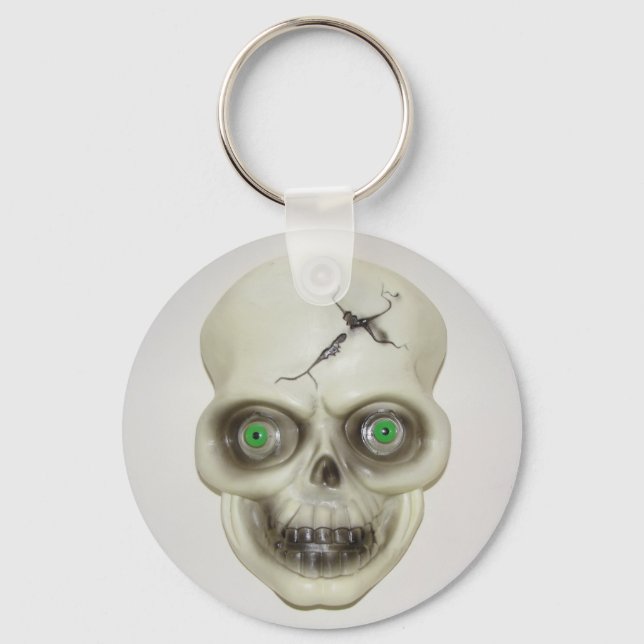 Mycket Scary Halloween Skull-Nyckelring Nyckelring (Framsida)