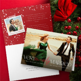 Mycket skickligt gift Mr & Mrs Modern Photo Bröllo Helgkort