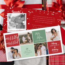 Mycket skickligt gift Mr & Mrs Modern Photo Bröllo