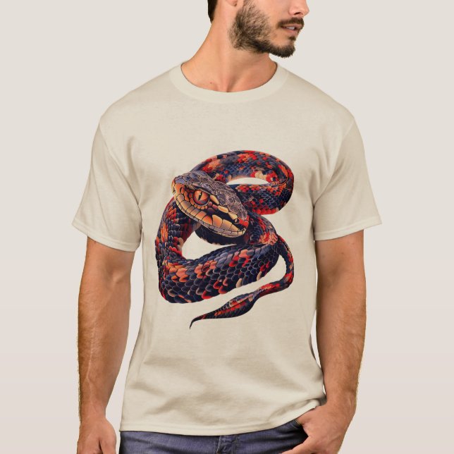 Mycket skrämmande snake t-shirt design (Framsida)