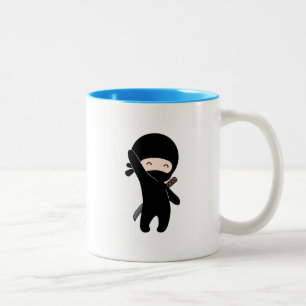 Mycket små lyckliga Ninja Två-Tonad Mugg