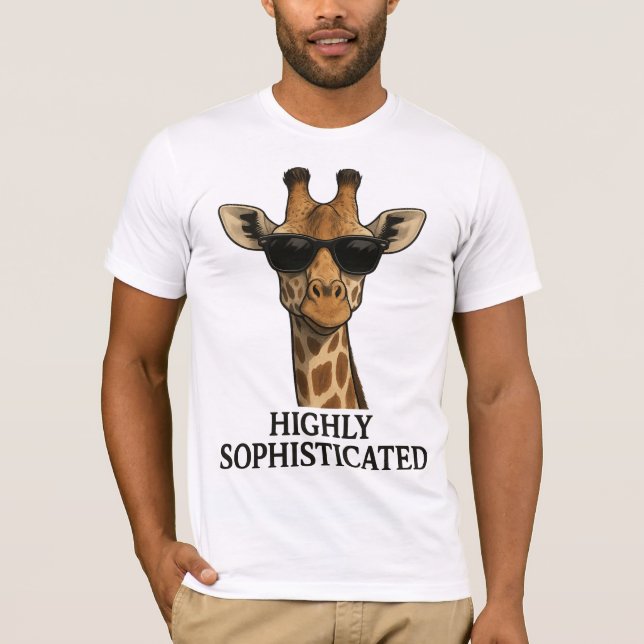 Mycket sofistikerad Giraff T Shirt (Framsida)
