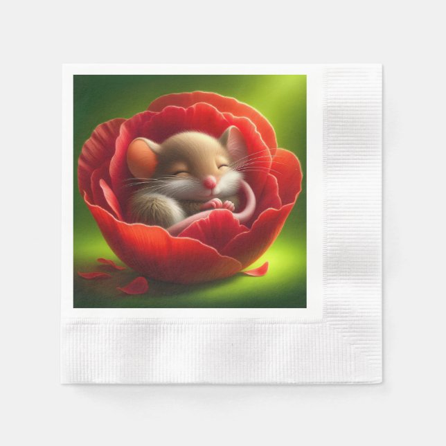 Mycket söt Baby-mus Pappersservett (Framsidan)