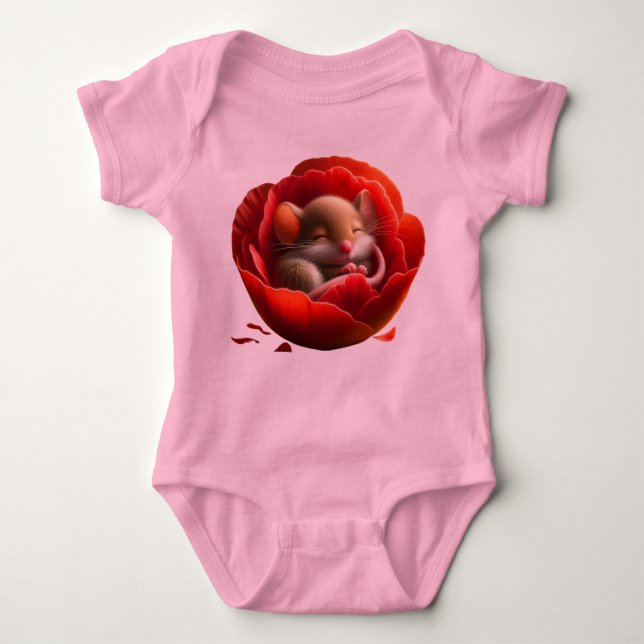 Mycket söt Baby-mus T Shirt (Framsida)