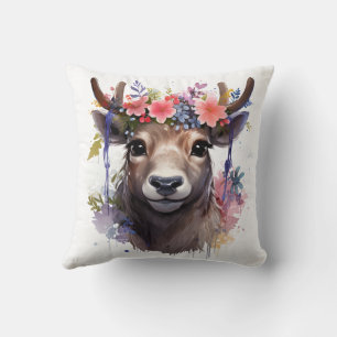 🦌 Mycket Söt God jul Reindeer Pillow Kudde