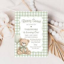 Mycket söt grön ballong Första födelsedagen Teddy