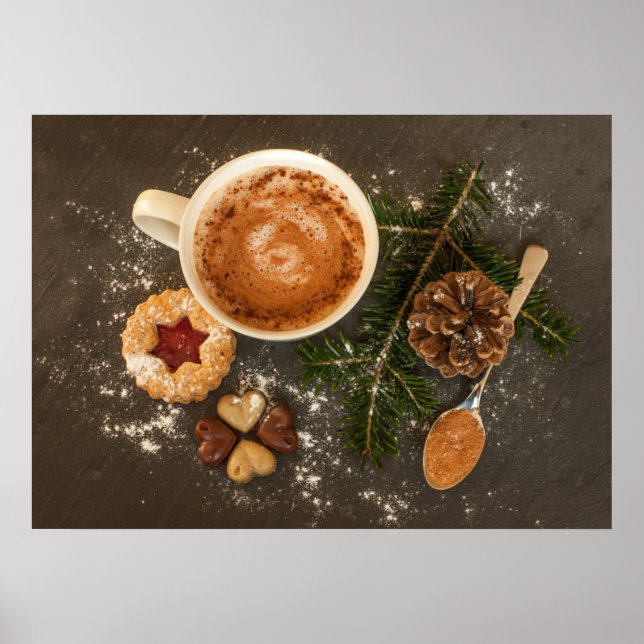 Mycket söt Hett Chocolate, Cookie & Candy Poster (Framsidan)