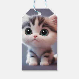 Mycket söt kattunge presentetikett