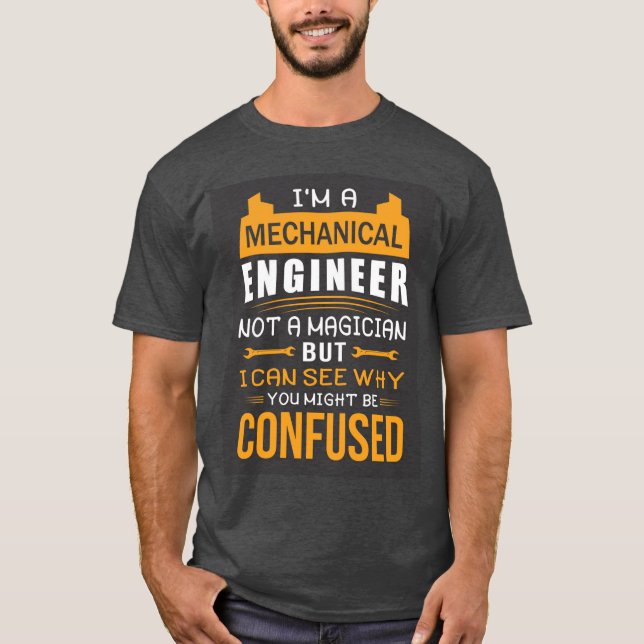 Mycket söt maskiningenjör magiker t shirt (Framsida)