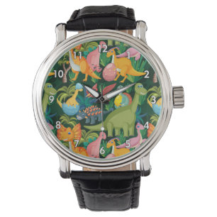Mycket söta och färgstarka förhistoriska dinosauri armbandsur