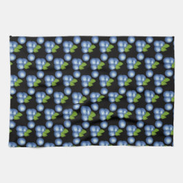 Mycket sötad sommarblåbär kökshandduk