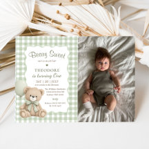 Mycket sött grönt ballong födelsedags teddy foto