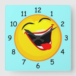 Mycket sött och mycket Lycklig-emulsion/Emoji Fyrkantig Klocka