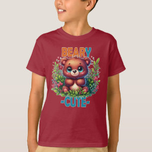 Mycket sött. Teddybjörn tecknad glad. Rolig ordlek T Shirt