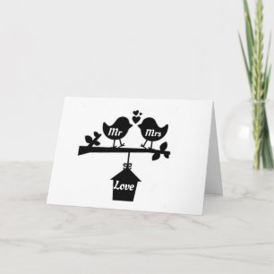 **MYCKET SPECIELLA LOVEBIRDS** PÅ **BRÖLLOPSDAG"-K KORT