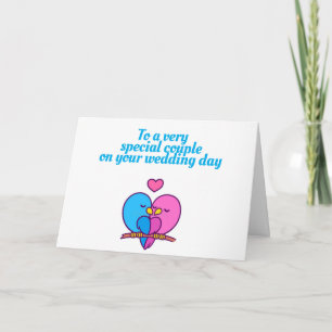 **MYCKET SPECIELLA LOVEBIRDS** PÅ **BRÖLLOPSDAG" KORT