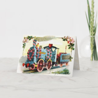 Mycket speciellt vintagevalentinkort helgkort