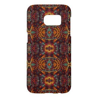 Mycket stilfull orange Fractalkonstdesign Galaxy S5 Skal