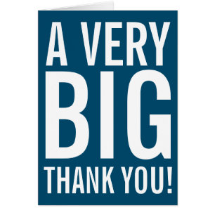 Mycket stort hälsningskort för stora Tack