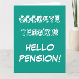 Mycket stort överdimensionerat pension-kort med sö kort