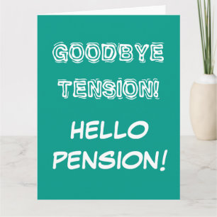 Mycket stort överdimensionerat pension-kort med sö kort