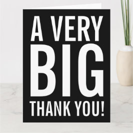 Mycket stort visitkort för stora Tack