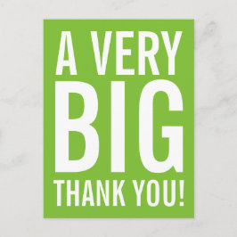Mycket stort vykort för stora Tack