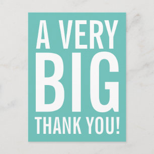 Mycket stort vykort för stora Tack