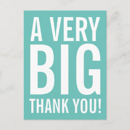 Mycket stort vykort för stora Tack