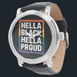 Mycket svart Mycket stolt Afroamerikansk HBTQ-stol Armbandsur<br><div class="desc">Mycket svart Mycket stolt Afroamerikansk Lesbisk HBTQ-stolthet</div>