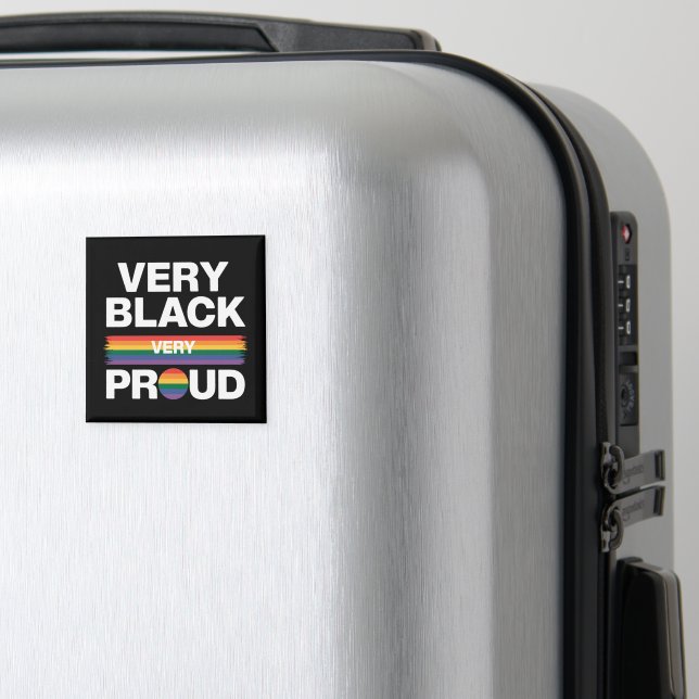 Mycket svart, mycket stolt, svart, Gay pride-HBT-P Magnet (In Situ (Luggage))