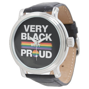 Mycket svart Mycket stolt Svart HBTQ-stolt Pride Armbandsur