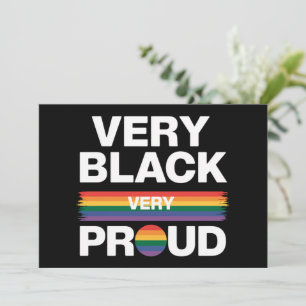 Mycket svart Mycket stolt Svart HBTQ-stolt Pride Inbjudningar