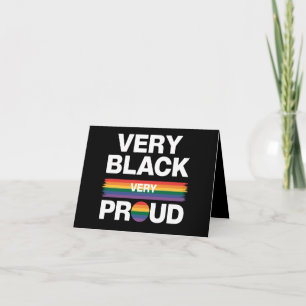 Mycket svart Mycket stolt Svart HBTQ-stolthet HBTQ Kort