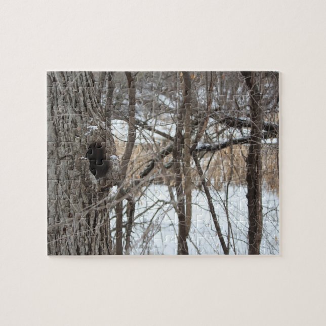 Mycket svårt pussel för plats för trädskogvinter (Horisontell)