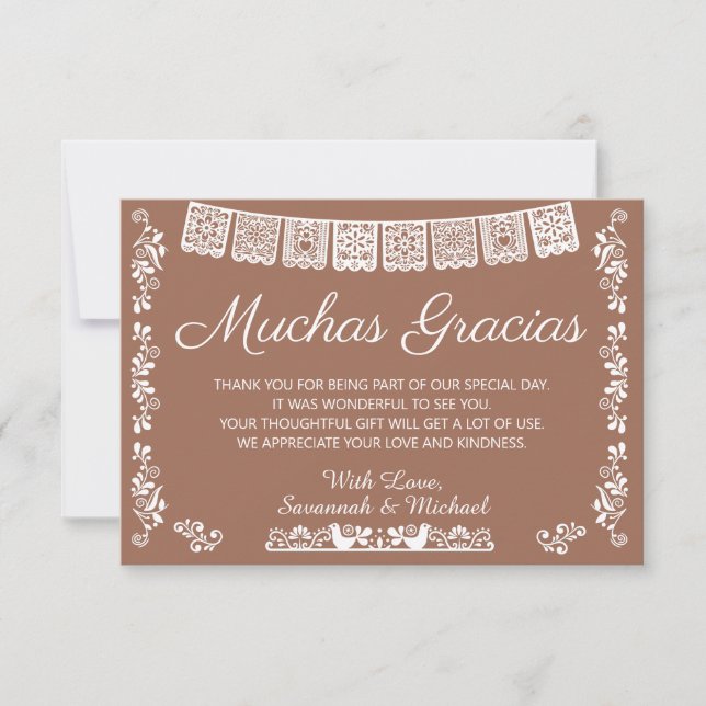 Mycket tack Baby Shower Terracotta Kort (Framsida)