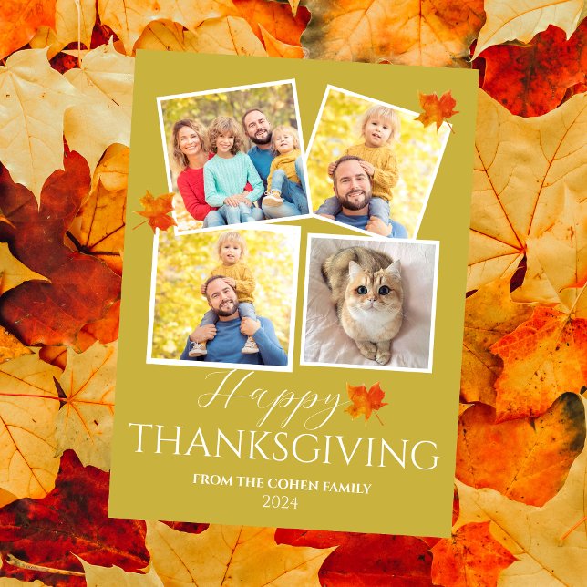 Mycket tacksam | Foto på familjen Fall thanksgivin Julkort (Skapare uppladdad)