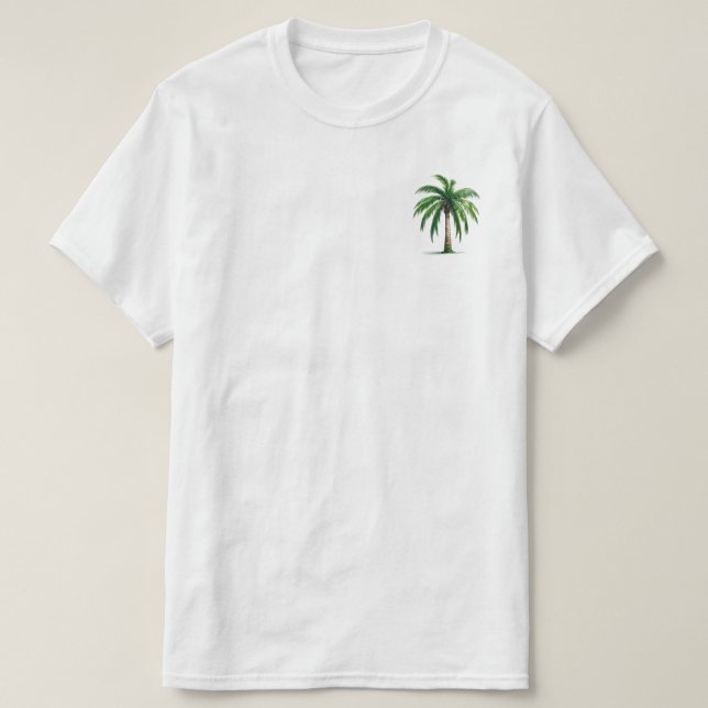 Mycket trevlig handflatan träd t shirt (Design framsida)