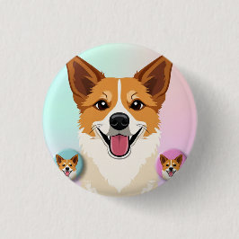 Mycket trevlig och söt hunddesign på  knapp