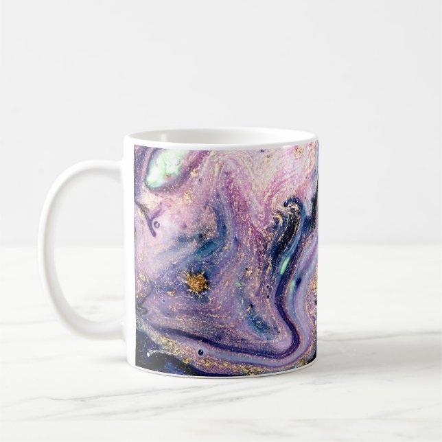 Mycket vacker marmor mönster. Abstrakt art wallpa Kaffemugg (Vänster)
