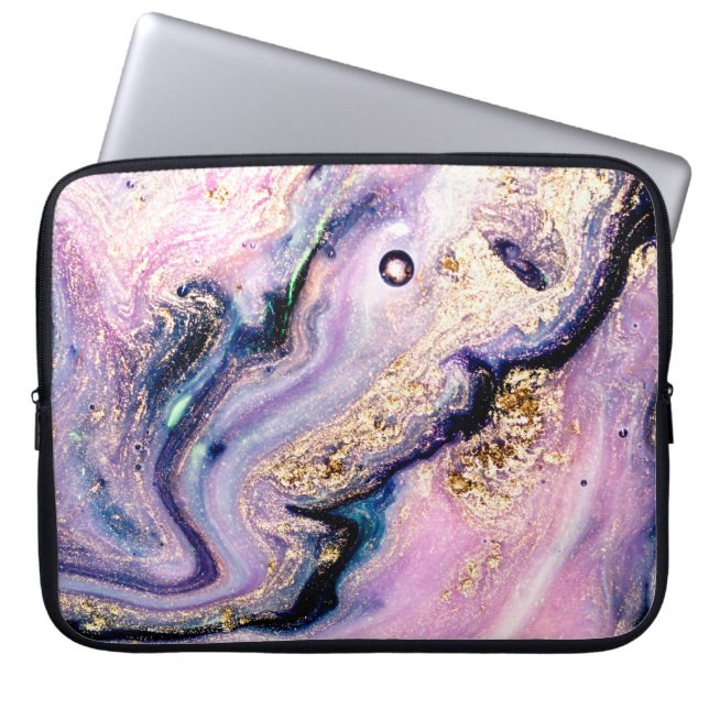 Mycket vacker marmor mönster. Abstrakt art wallpa Laptop Fodral (Framsidan)