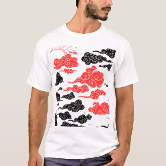 Mycket vackra moln, sol strålar. t shirt