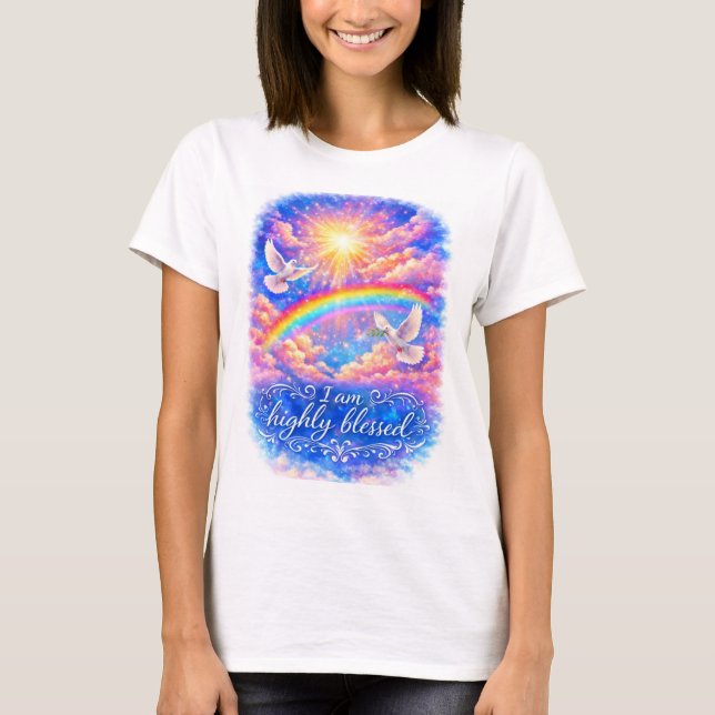 Mycket välsignad t shirt (Framsida)