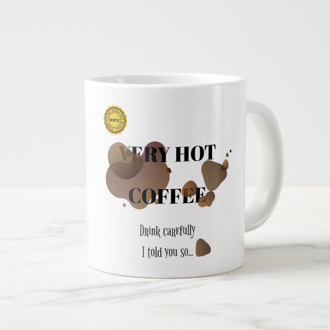 Mycket Varmt Kaffe Jumbo Mugg (Framsida höger)