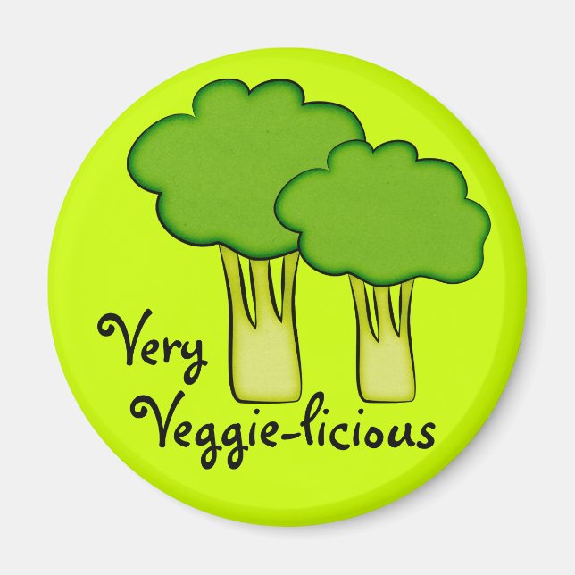 Mycket Veggie Vegetable Broccoli Art Magnet (Framsidan)