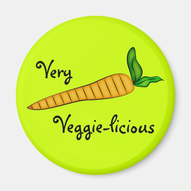 Mycket Veggie Vegetable Carrot Art Magnet (Framsidan)