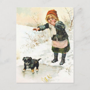Mycket Venturesome Puppy Vykort